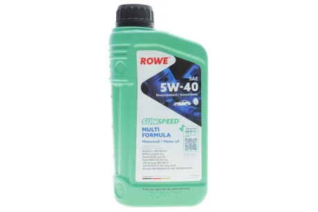 Олива 5W40 SUNSPEED MULTI FORMULA (1L) (MB 229.51/VW 505 00/505 01/BMW LL-04/RN0710/0700) ROWE 4920138-0010-99