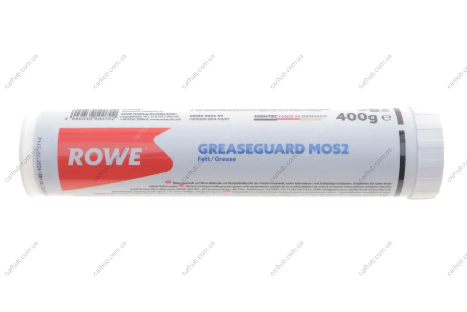 Змазка для підшипників HIGHTEC GREASEGUARD MOS2 (400g) (KPF 2 K -30) -30 °C до +130 °C. ROWE 50300-0004-99 (фото 1)