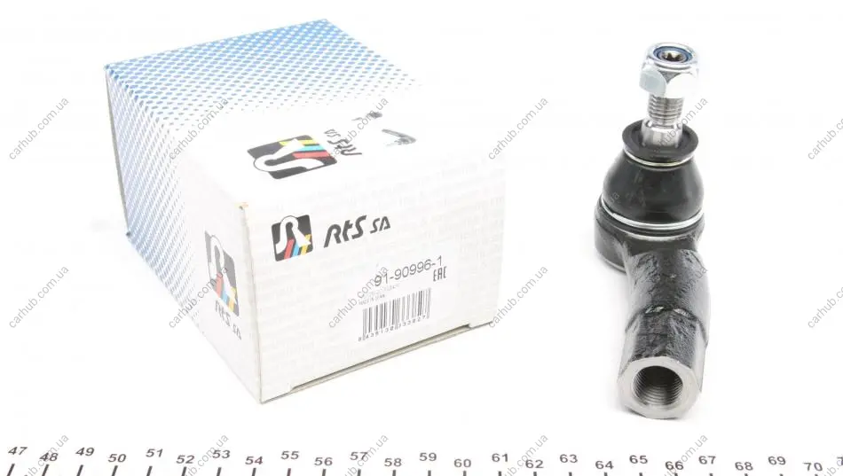 Наконечник тяги рульової (R) Skoda Octavia II 04-13/SuperB/Yeti 09-17/VW Caddy III/Passat/Touran 04- RTS 91-90996-1 (фото 1)
