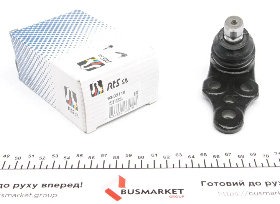 Опора кульова (передня/знизу) Chevrolet Lacetti/Daewoo Nubira 03- (d=18mm) RTS 93-03118 (фото 1)
