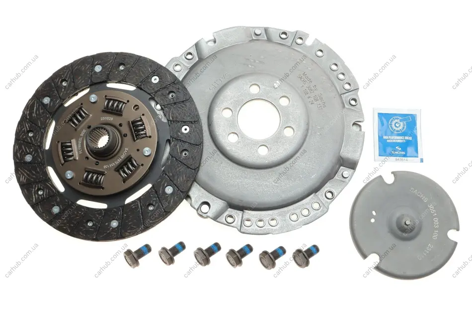 Комплект зчеплення VW Caddy 1.9D/1.9SDI -03 SACHS 3000 287 002 (фото 1)
