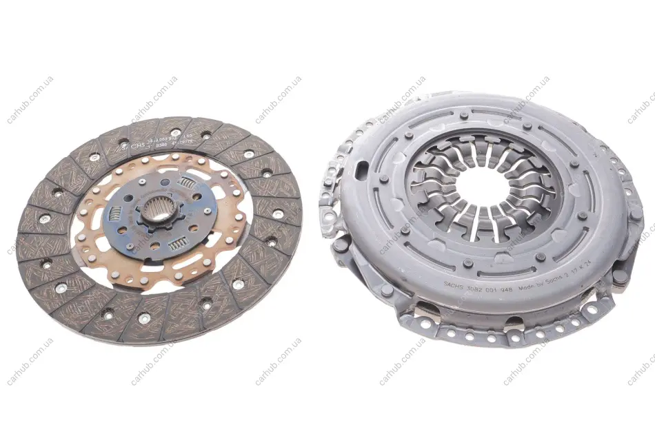 Комплект зчеплення (без виж. підш., 240мм) AUDI A3, Q3, TT SEAT ALHAMBRA, ALTEA, ALTEA XL, LEON, TOLEDO III SKODA OCTAVIA II, SUPERB II, YETI VW BEETLE, CADDY ALLTRACK IV 1.4-3.2 02.03-12.22 SACHS 3000 970 062 (фото 1)