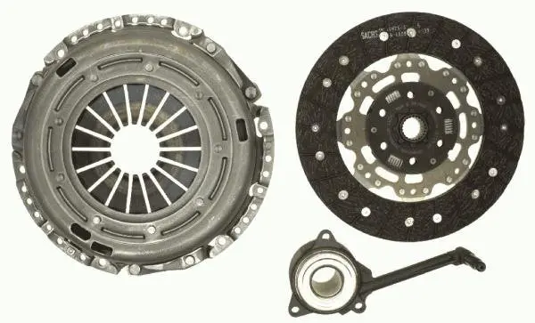 Комплект зчеплення (240мм) AUDI A3, Q3, TT SEAT ALHAMBRA, ALTEA, ALTEA XL, LEON, LEON SC, LEON ST, TOLEDO III SKODA OCTAVIA II, OCTAVIA III, SUPERB II, YETI VW BEETLE 1.4-3.2 02.03-03.24 SACHS 3000 990 081 (фото 1)