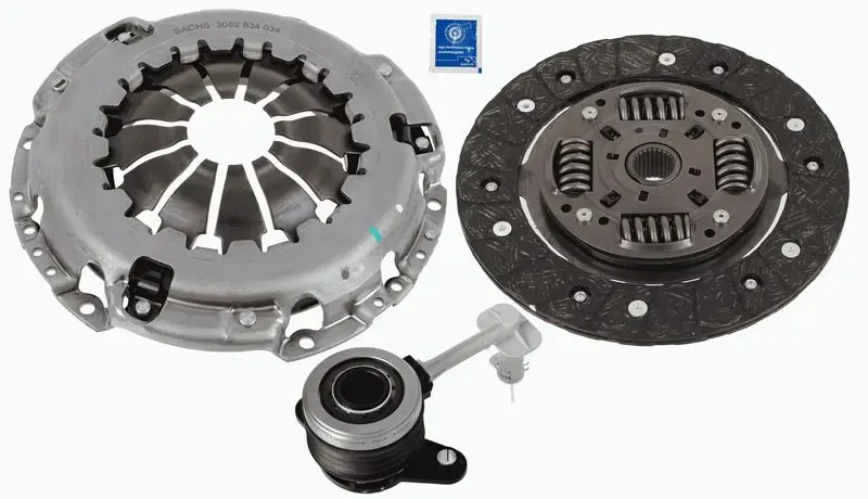 Комплект зчеплення з гідравлічним підшипником (200мм) DACIA DOKKER RENAULT CLIO III, DUSTER, FLUENCE, GRAND SCENIC II, KANGOO BE BOP, KANGOO EXPRESS, KANGOO II, LAGUNA II 1.4-2.0 04.01- SACHS 3000 990 580 (фото 1)