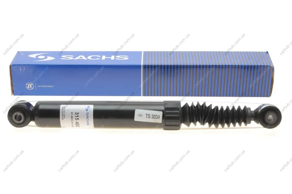 Амортизатор задн лів/прав CITROEN C3 AIRCROSS I, C3 AIRCROSS II, C3 III, C3 ORIGIN III, C3 PICASSO OPEL CROSSLAND X, CROSSLAND X / CROSSLAND PEUGEOT 207, 208, 208 I 1.0-1.6D 02.06- SACHS 315 453 (фото 1)