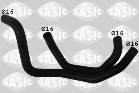 Шланг охолодження масла (16x16) AUDI A3 SEAT LEON, TOLEDO II VW GOLF IV 1.9D 08.97-06.06 SASIC 3406044