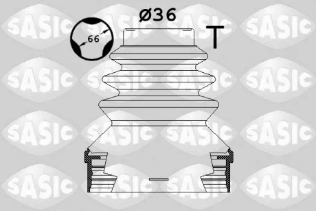Гумовий пильовик шарніра Внутрішн/передн (fi: 36) CITROEN C4 CACTUS PEUGEOT 2008 I, 208 II 1.2-1.6D 03.13- SASIC SAS1900036
