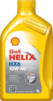 Моторна олива Helix (1L) 10W40 API SN SN+ MB 229.3 RENAULT RN 0700 VW 501.01 VW 505.00 SHELL HELIX HX6 10W40 1L
