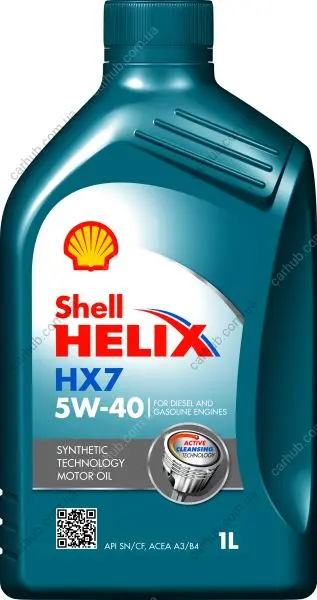 Моторна олива Helix (1L) 5W40 API SP ACEA A3 B4 FIAT 9.55535 M2 MB 229.3 RENAULT RN 0700 RENAULT RN 0710 VW 502.00 VW 505.00 SHELL HELIX HX7 5W40 1L (фото 1)