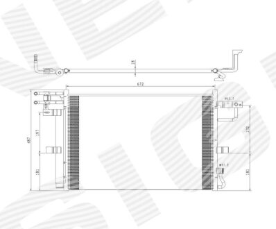 Фото радіатор кондиціонера FORD EXPLORER, 10 -16 Signeda RC3911 Радіатор кондиціонера FORD EXPLORER, 10 -16 Signeda RC3911