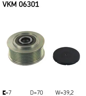 Шків генератора HONDA ACCORD VII, ACCORD VIII, CIVIC VIII, CR-V II, CR-V III, FR-V 2.2D 01.04-06.15 SKF VKM 06301 (фото 1)