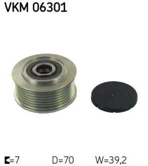 Шків генератора HONDA ACCORD VII, ACCORD VIII, CIVIC VIII, CR-V II, CR-V III, FR-V 2.2D 01.04-06.15 SKF VKM 06301