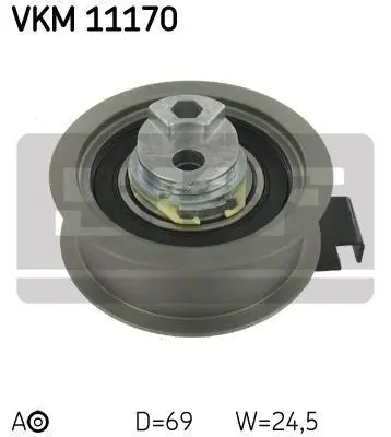 Натягуючий ролик ременя ГРМ AUDI A4 B5, A4 B6, A4 B7, A6 C5 1.8/2.0 01.95-06.08 SKF VKM 11170 (фото 1)