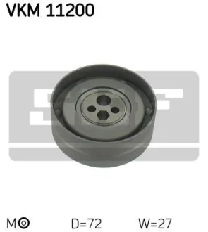 Натягуючий ролик ременя ГРМ AUDI 100 C4, 80 B4, A6 C4, A8 D2, CABRIOLET B3, COUPE B3 2.6/2.8 12.90-08.00 SKF VKM 11200