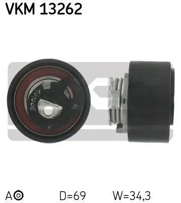 Натягуючий ролик ременя ГРМ CITROEN C5 III, C6 JAGUAR S-TYPE II, XF I, XF II, XF SPORTBRAKE, XJ LAND ROVER DISCOVERY III, DISCOVERY IV, DISCOVERY V, RANGE ROVER IV 2.7D/3.0D/3.0DH 06.04- SKF VKM13262 (фото 1)