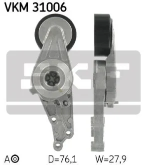 Натягувач поліклинового ременя AUDI A4 B5, A4 B6, A4 B7, A6 C5, A6 C6 SEAT EXEO, EXEO ST 1.6/1.8/2.0 07.00-05.13 SKF VKM 31006