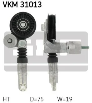 Натягувач поліклинового ременя AUDI A4 B5, A4 B6, A6 C5 SKODA SUPERB I VW GOLF IV, PASSAT B5, PASSAT B5.5 1.9D/2.0D 08.98-03.08 SKF VKM 31013