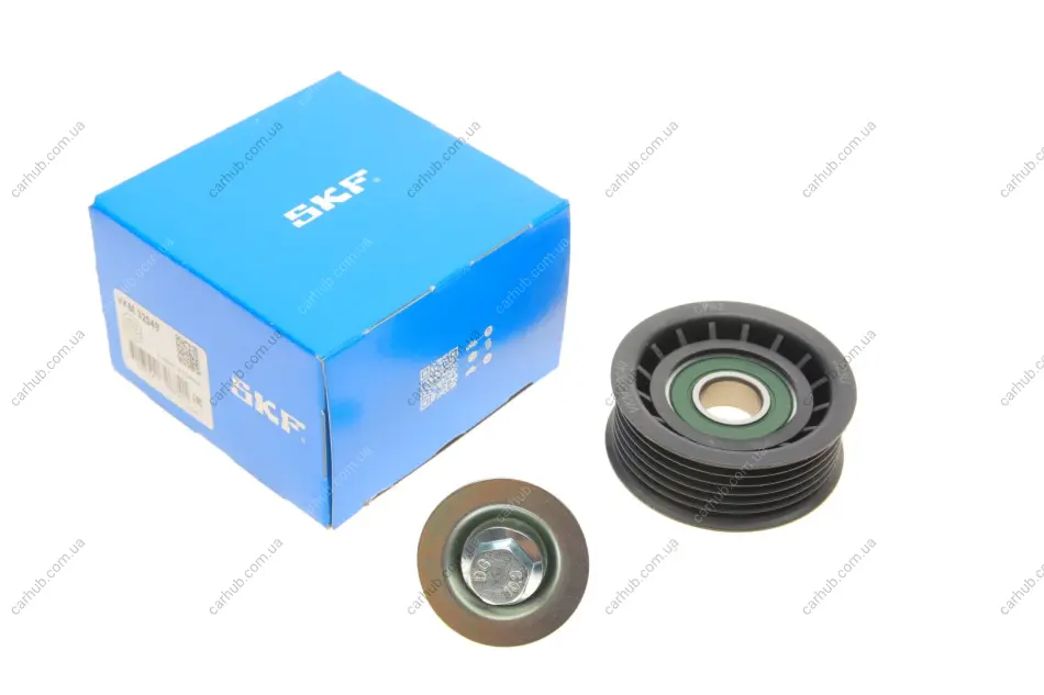 Ролик поліклинового ременя FIAT CROMA, GRANDE PUNTO, SEDICI FORD C-MAX, FOCUS C-MAX, FOCUS II OPEL ASTRA H, ASTRA H GTC, SIGNUM, VECTRA C, VECTRA C GTS, ZAFIRA B 1.8D/1.9D/2.0D 04.04- SKF VKM 32049 (фото 1)