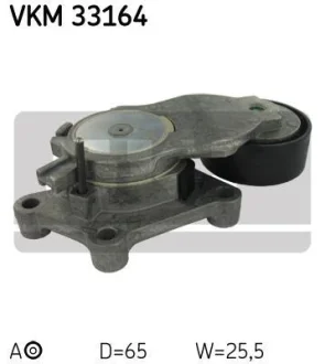 Натягувач поліклинового ременя VOLVO C30, S40 II, S60 II, S80 II, V40, V50, V60 I, V70 III CITROEN BERLINGO, BERLINGO MULTISPACE, C-ELYSEE, C2, C2 ENTERPRISE, C3 I, C3 II 1.4D-1.6D 02.02- SKF VKM 33164