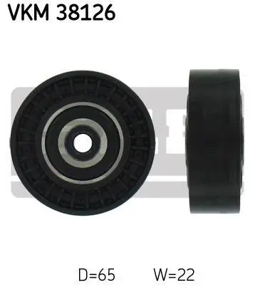 Ролик поліклинового ременя MERCEDES A (W168), VANEO (414) 1.4-2.1 07.97-07.05 SKF VKM 38126 (фото 1)
