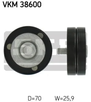Ролик поліклинового ременя CHRYSLER RAM VAN, VOYAGER IV DODGE RAM JEEP CHEROKEE 2.5D/2.8D 02.00-07.09 SKF VKM 38600