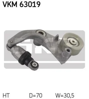 Натягувач поліклинового ременя HONDA ACCORD VIII, CIVIC VIII, CR-V III, CR-V IV, CROSSROAD, FR-V 1.6-2.0 09.05-12.18 SKF VKM 63019