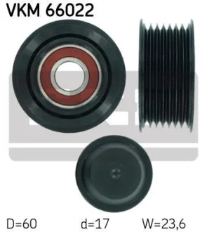 Ролик поліклинового ременя SUZUKI GRAND VITARA II 1.9D 10.05-02.15 SKF VKM 66022