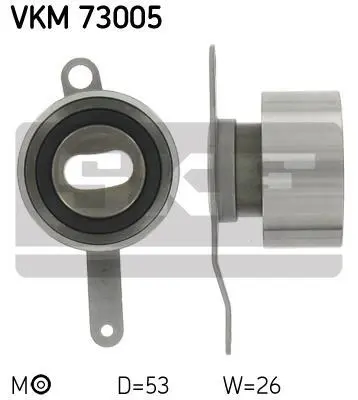 Натягуючий ролик ременя ГРМ HONDA ACCORD VI, CAPA, CITY, CITY III, CITY IV, CIVIC V, CIVIC VI, CRX III, HR-V, LOGO VW CALIFORNIA T4 CAMPER 1.3-2.5D 10.91- SKF VKM 73005 (фото 1)