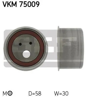 Натягуючий ролик ременя ГРМ VOLVO S40 I, V40 MITSUBISHI CARISMA, COLT IV, GALANT VIII, LANCER IV, LANCER VI, PAJERO PININ I, SPACE STAR 1.8/2.0 04.92-06.07 SKF VKM 75009 (фото 1)