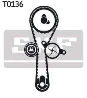 Комплект ГРМ (ремінь + ролик) NISSAN KUBISTAR RENAULT CLIO I, CLIO II, KANGOO, KANGOO EXPRESS, TWINGO I, TWINGO II 1.0/1.2/1.2LPG 01.96- SKF VKMA 06010