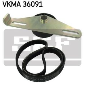 Комплект ременя генератора Renault Kangoo 1.4i/1.6i 97- (5PK1113) SKF VKMA 36091