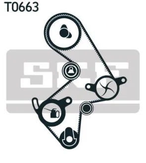 Комплект ГРМ (ремінь + ролик) TOYOTA AVENSIS, CALDINA, CAMRY, CARINA E VI, CARINA V, CELICA, CHASER, CORONA, GAIA, HARRIER, MR2 II, NADIA, PICNIC, RAV 4 I, SCEPTER, TOWN ACE 1.8-2.5 08.85-08.03 SKF VKMA91003