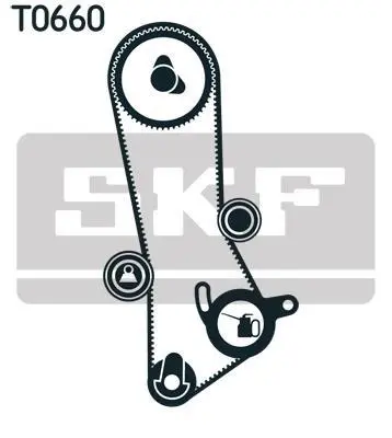 Комплект ГРМ (ремінь + ролик) TOYOTA COROLLA, COROLLA FX, STARLET 1.0/1.3 08.83-07.99 SKF VKMA 91201 (фото 1)