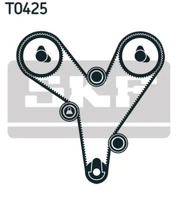 Комплект ГРМ (ремінь + ролик) FORD USA PROBE II MAZDA 323 F V, 626 IV, MX-3, MX-6, XEDOS 6, XEDOS 9 1.8-2.5 01.92-09.02 SKF VKMA 94000 (фото 1)