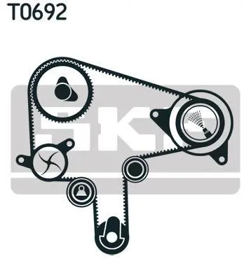 Комплект ГРМ (ремінь + ролик) MAZDA 3, 6, MPV II 1.6D/2.0D 06.02-12.10 SKF VKMA 94919 (фото 1)