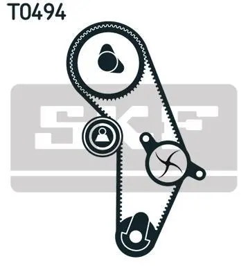 Комплект ГРМ (ремінь + ролик) MITSUBISHI CARISMA, COLT V, LANCER VI, MIRAGE V 1.6 05.95-06.06 SKF VKMA 95623 (фото 1)