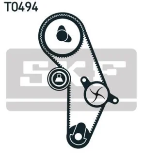 Комплект ГРМ (ремінь + ролик) MITSUBISHI CARISMA, COLT V, LANCER VI, MIRAGE V 1.6 05.95-06.06 SKF VKMA 95623