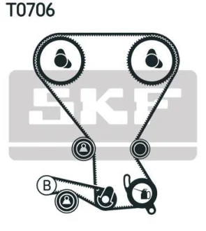 Комплект ГРМ (ремінь + ролик) HYUNDAI HIGHWAY, SANTA FÉ I, SONATA IV, SONATA V, TRAJET KIA MAGENTIS I 2.0 06.98-12.10 SKF VKMA 95958