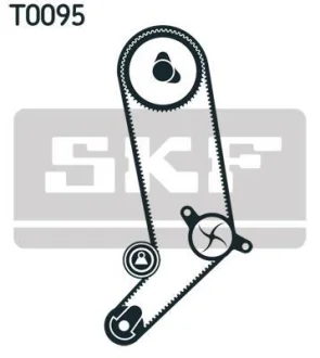 Комплект ГРМ + ПНВТ + помпа Audi A6 2.5TDI 94-97 (26.5x122z/21x80z) SKF VKMC 01265