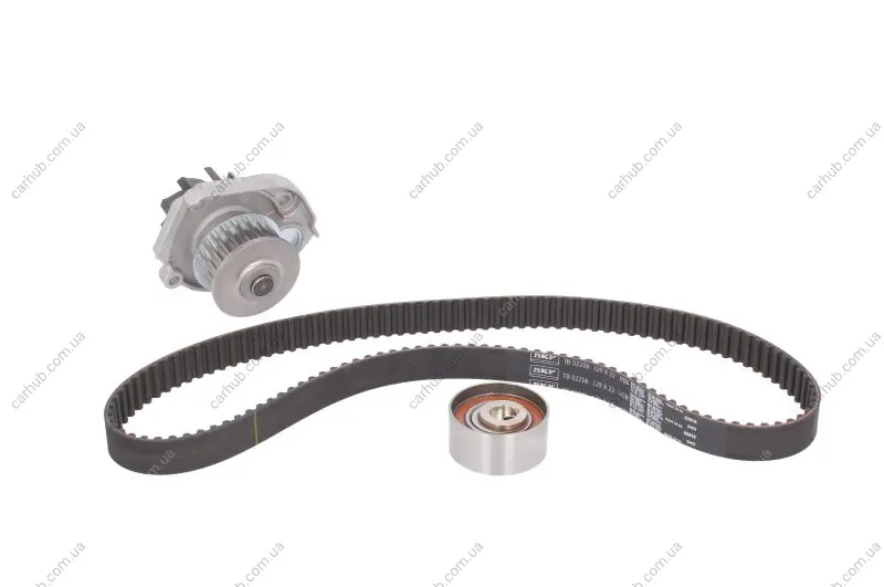 Комплект ГРМ (ремінь + ролик + водяний насос) ALFA ROMEO GIULIETTA, MITO AUDI A6 C7 FIAT 500, 500 C, 500L, DOBLO, FIORINO, GRANDE PUNTO, IDEA, LINEA, PANDA, PUNTO, PUNTO EVO, QUBO 1.0H-3.0D 09.93- SKF VKMC 02206-2 (фото 1)