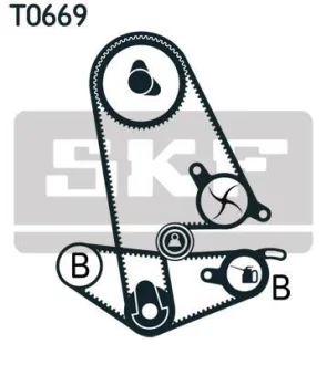 Комплект ГРМ (ремінь + ролик + водяний насос) HONDA ACCORD IV, ACCORD V, ACCORD VI, PRELUDE IV, PRELUDE V, SHUTTLE ROVER 600 I 1.8-2.3 01.90-12.01 SKF VKMC 93600