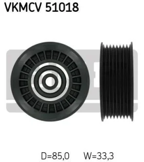 Ролик поліклинового ременя MERCEDES ATEGO, AXOR, ZETROS OM457.937-OM904.911 01.98- SKF VKMCV 51018