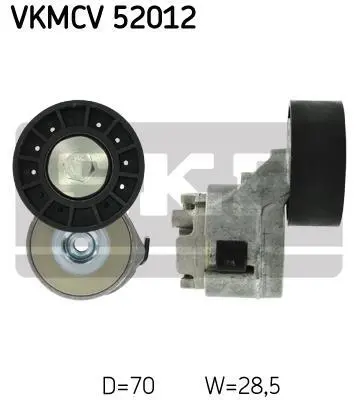 Натягувач поліклинового ременя IVECO DAILY III, DAILY IV, DAILY V, DAILY VI FIAT DUCATO 2.3D/3.0D 12.01- SKF VKMCV 52012 (фото 1)