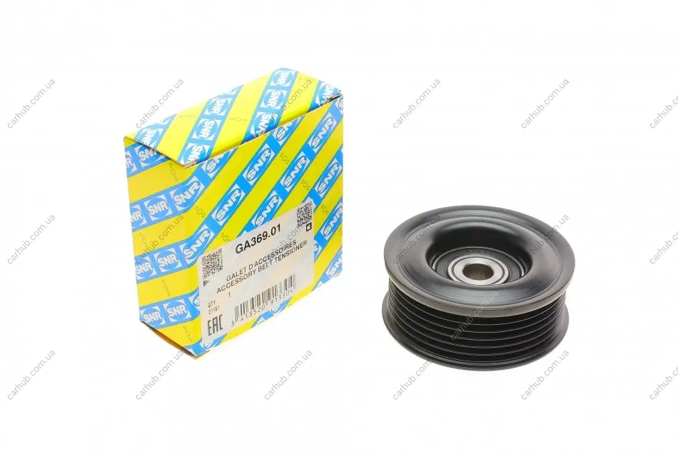 Ролик поліклинового ременя LEXUS GS, GX, LS, LX, SC TOYOTA AURIS, LAND CRUISER 100, LAND CRUISER 200, SEQUOIA 1.2-4.7 12.89- SNR NTN GA369.01 (фото 1)