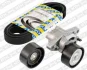 Комплект ременя генератора Megane I/Kangoo 1.4/1.6i /1.9dCi 96- (6PK1750)(+AC/+ГПК) SNR NTN KA855.19 (фото 1)