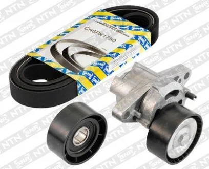 Комплект ременя генератора Megane I/Kangoo 1.4/1.6i /1.9dCi 96- (6PK1750)(+AC/+ГПК) SNR NTN KA855.19