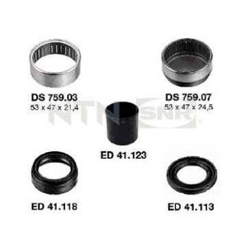 Фото ремкомплект задньої балки без стабілізатора (2 сальники, підшипник) SNR NTN KS55906 Ремкомплект задньої балки без стабілізатора (2 сальники, підшипник) SNR NTN KS55906