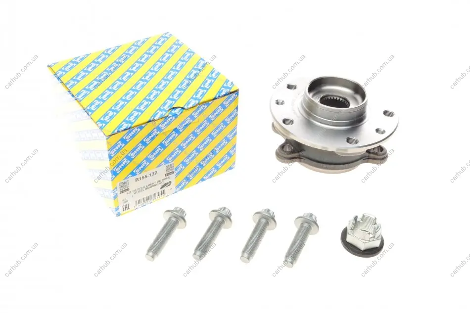 Комплект підшипника колеса передн NISSAN QASHQAI II RENAULT GRAND SCENIC IV, KADJAR, MEGANE IV, SCENIC IV, TALISMAN 1.2-2.0D 11.13- SNR NTN R155.132 (фото 1)
