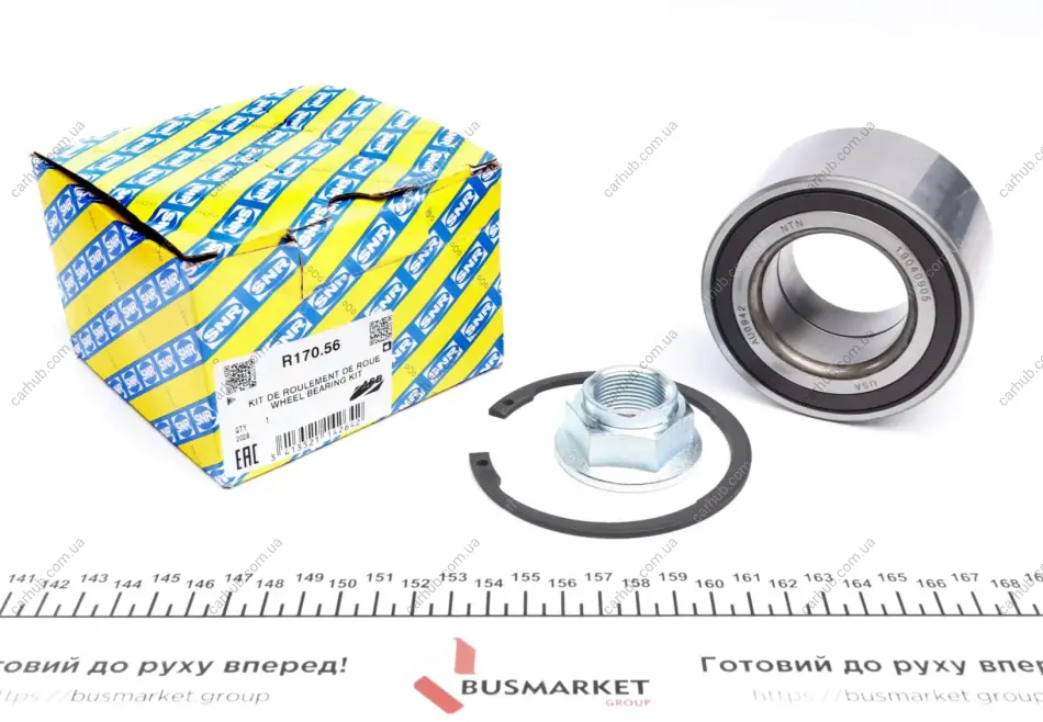 Комплект підшипника колеса передн лів/прав (45x84x45) MAZDA 6 2.0D/2.2D 08.07- SNR NTN R170.56 (фото 1)