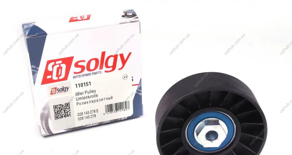 Ролик генератора VW/Audi 1.9D/ VW T4 2.5TDI (натяжний) (78х25.2) SOLGY Solgy 110151 (фото 1)